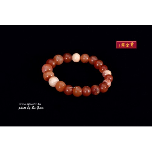 序號：1590  唐球紅玉髓手串